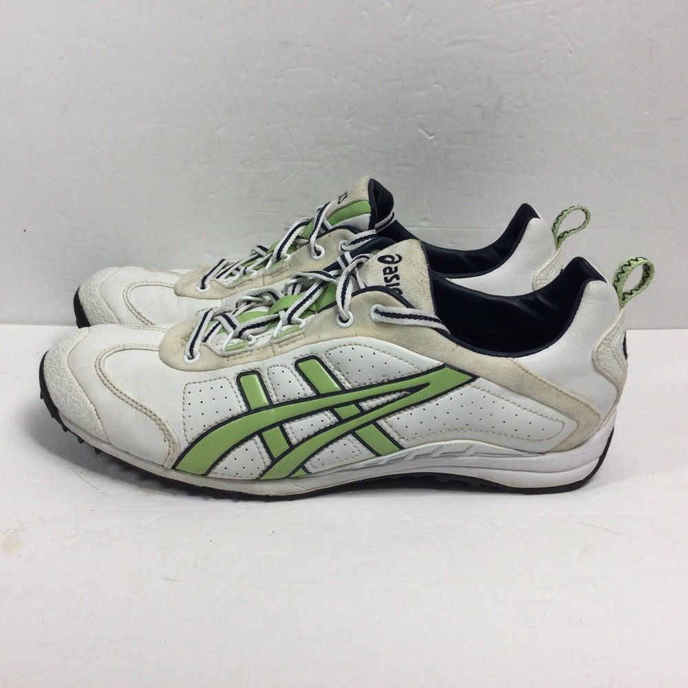 Asics Gel Training Running shoes Womens Sz‎ 9 Leather sneakers White Green HY7D5 - Picture 4 of 8